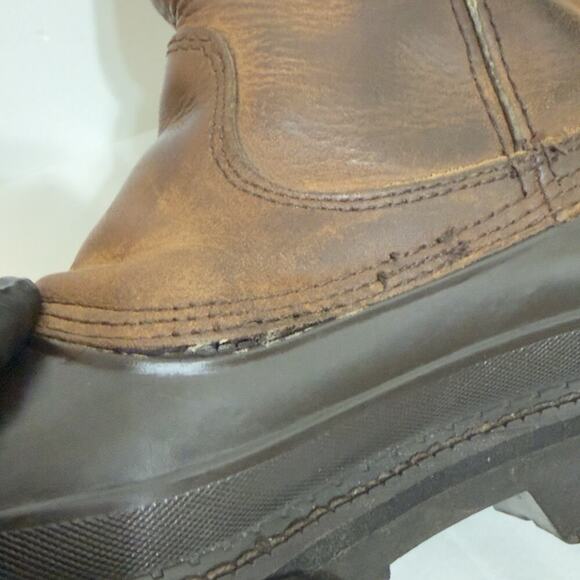 Georgia Boot G3413 Muddog Pull-On Brown Leather Farm & Ranch Work Boots 9M